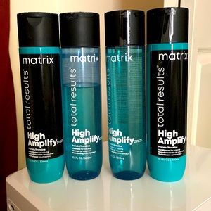 Four bottles of Matrix High Amplify (2 shampoo, 2 conditioner)